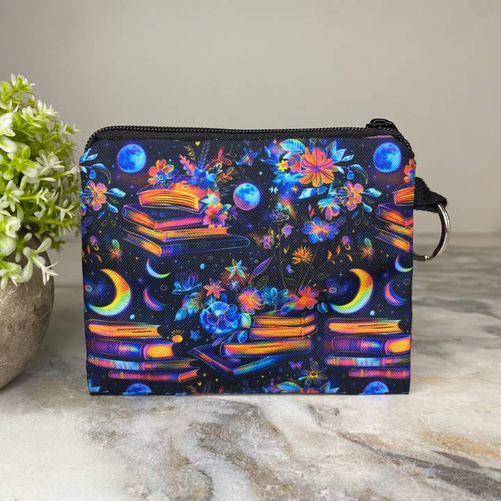 Mini Pouch - Books Neon Galaxy Moon for wholesale by Hive Supply