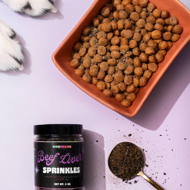 Beef Liver Sprinkles – High-Protein Meal Topper for Cats & Dogs for wholesale by Cosmicos Pet Bakery
