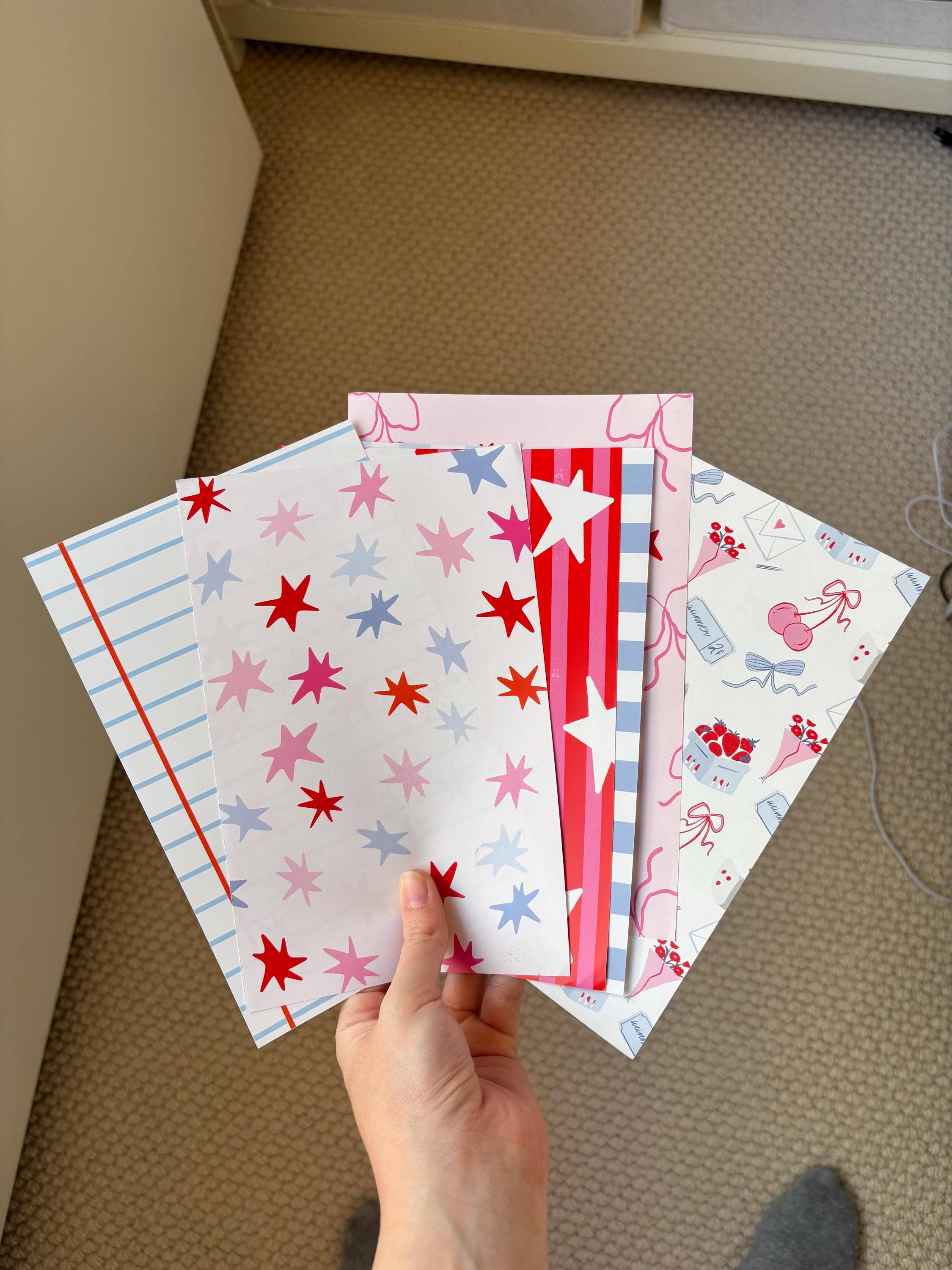 ReggieDesignCo - Venta al por mayor Cuadernos - Cuaderno de patrones de diario 6 páginas rosa2