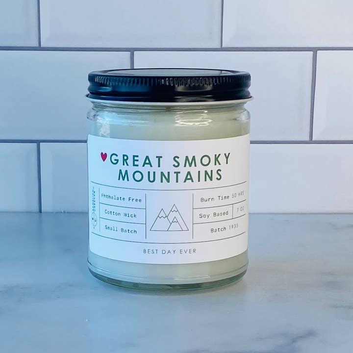 Rambling Caravan - Wholesale Jar/Filled Candle - Great Smoky Mountains National Park Candle