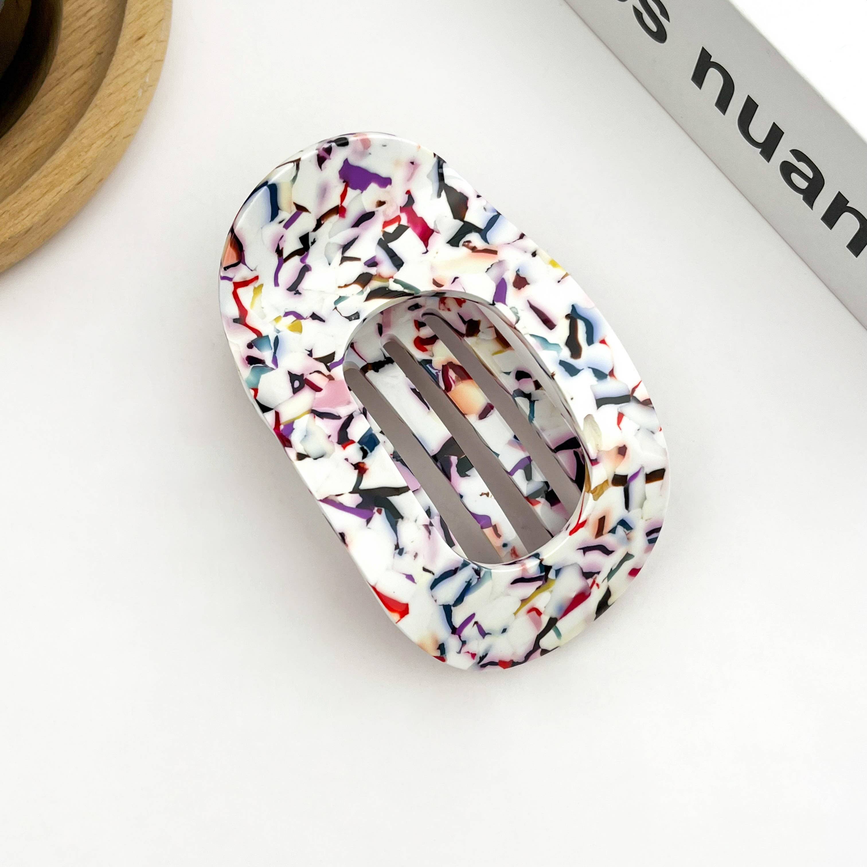 TheDivaSoap - Wholesale Hair Clip - Women's - Acetate Classic Colorful Flat Hair Clips, Stylish Barrettes1