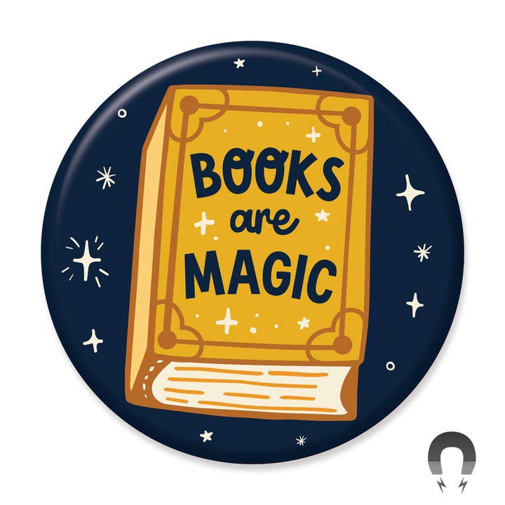 Books Are Magic Big Magnet for wholesale by Badge Bomb