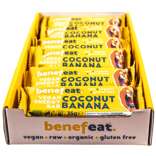 BENEFEAT - Wholesale Snack Bar - Gluten-free Coconut and Banana Raw Organic Energy Bars2
