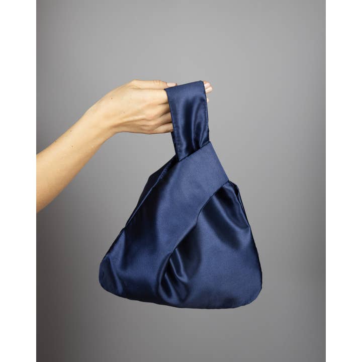 BridalSpain - Wholesale Clutch Bag - Women's - Japanese Knot Navy Blue Satin Evening Clutch Bag6