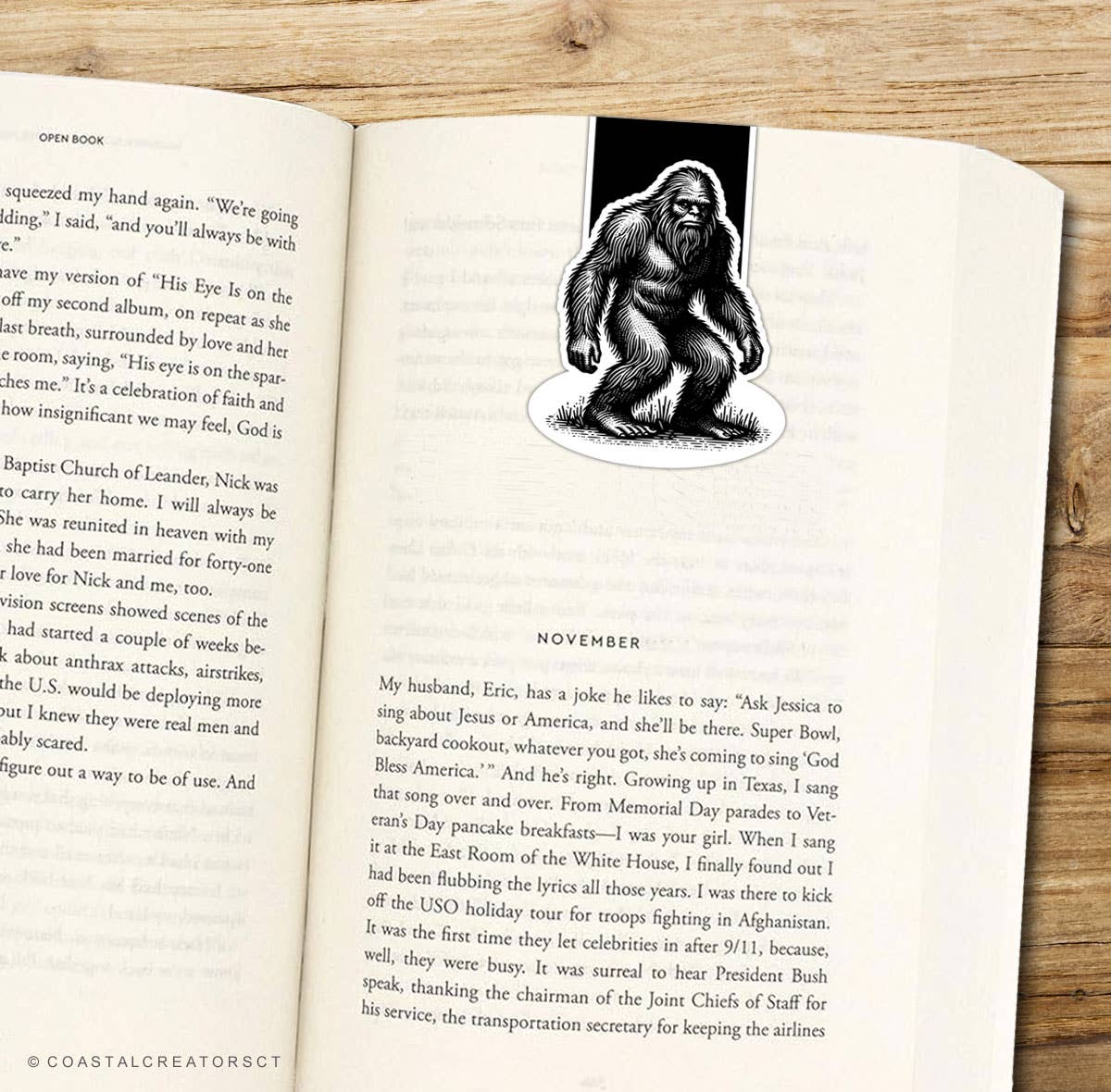 Coastal Creators of Connecticut - Wholesale Bookmark - Bigfoot Sasquatch Reversible Magnetic Bookmark (Packaged)3