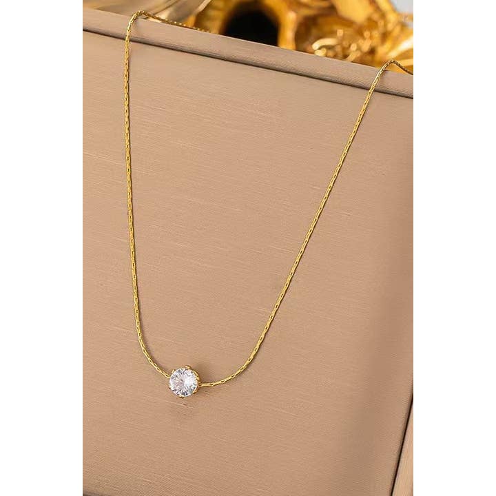 GOLD 18K STAINLESS STEEL TARNISH FREE CLASSIC NECKLACE | 40NK385 for wholesale on Faire3