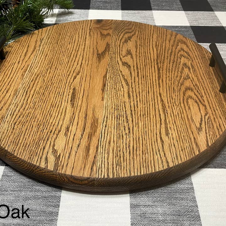Northwoods Shops – wholesale Serving tray – Round Charcuterie Board With Handles | Wood Serving Tray