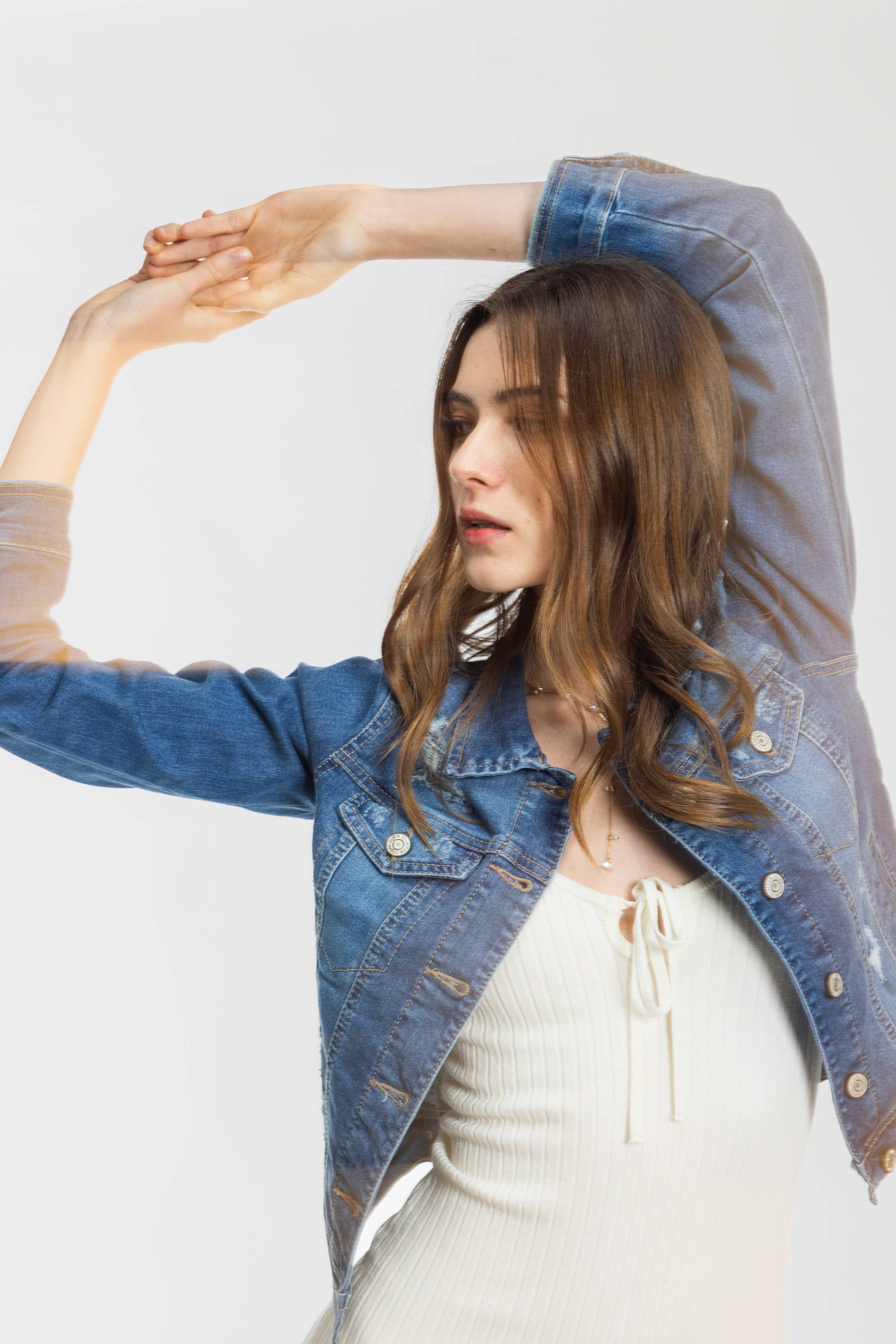 MEDIUM ENJEAN Classic slidt denimjakke EJ2053 for engroshandel på Faire8