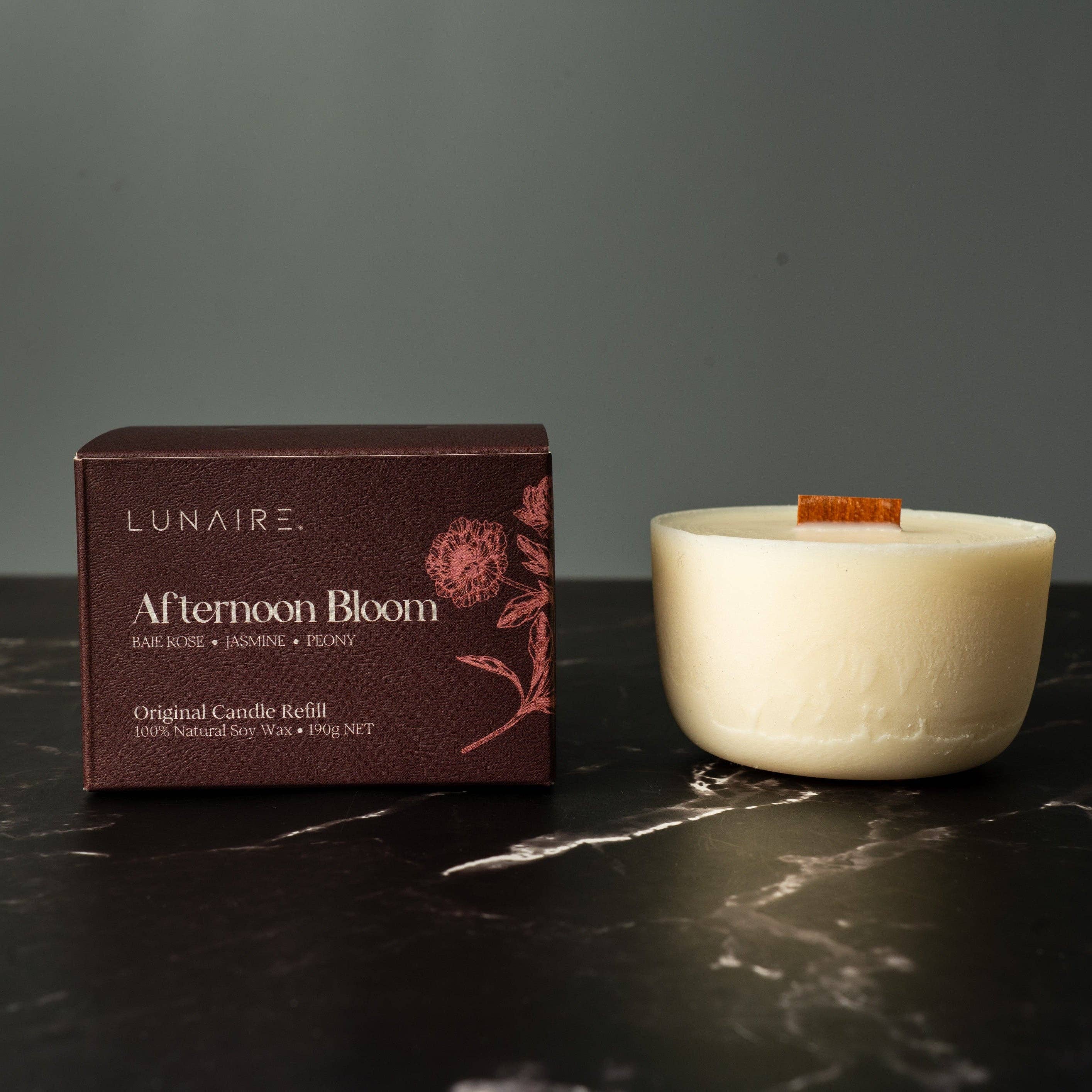 Lunaire - Wholesale Jar/Filled Candle - Rose Gold Jar + Afternoon Bloom Pod3