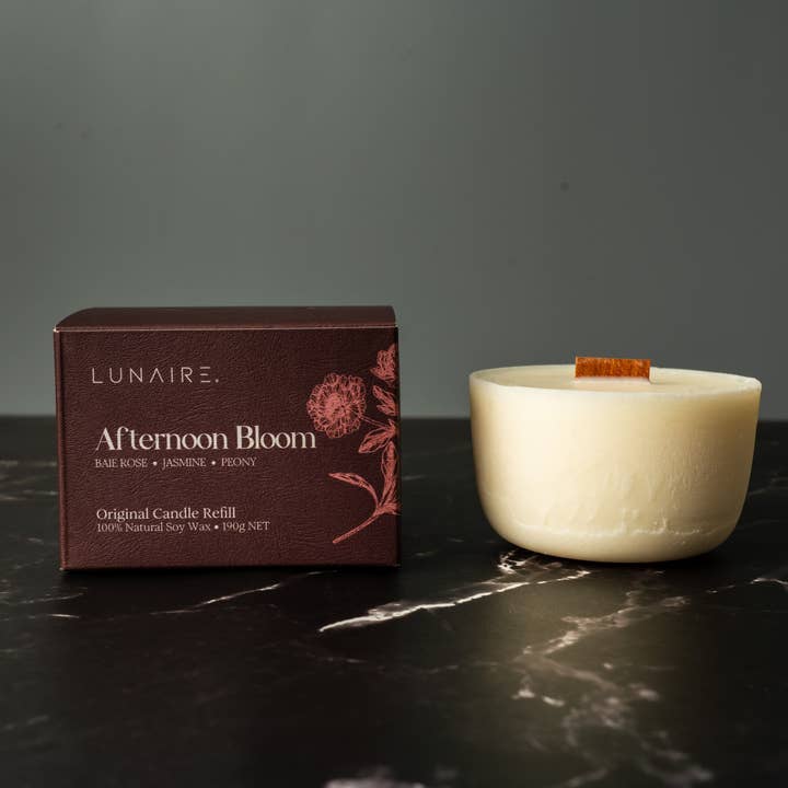 Lunaire - Wholesale Jar/Filled Candle - Rose Gold Jar + Afternoon Bloom Pod3