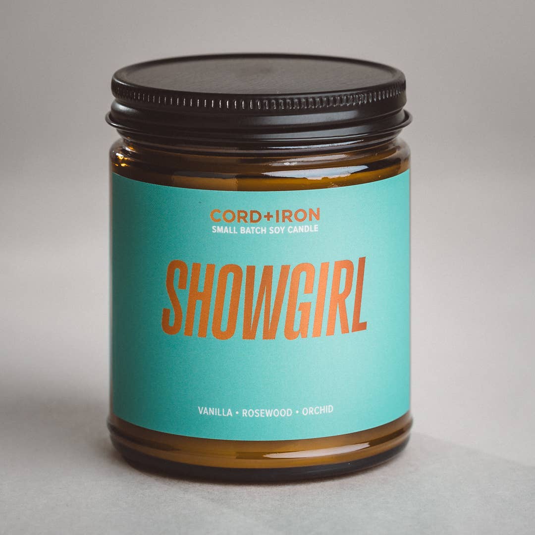 Cord & Iron – wholesale Jar/filled candle – Showgirl – Vanilla & Rosewood Soy Candle Limited Release1