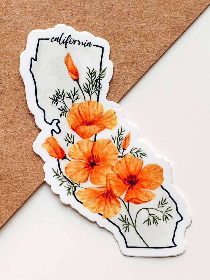 California State Flower Sticker for wholesale by Jo Creative Co