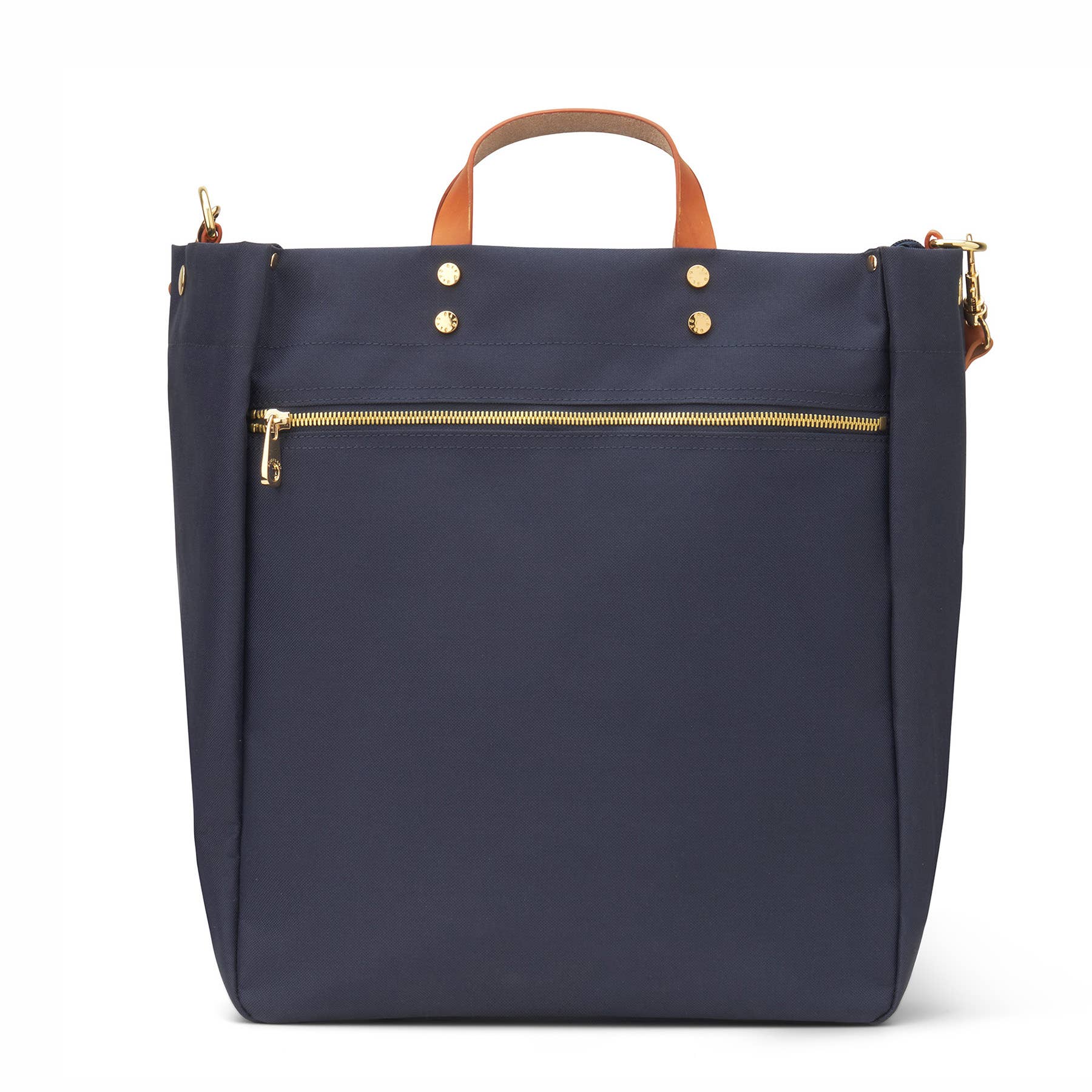 Boulevard - Wholesale Tote Bag - Women's - "Parker" Navy Nylon Tote with Leather Accents3