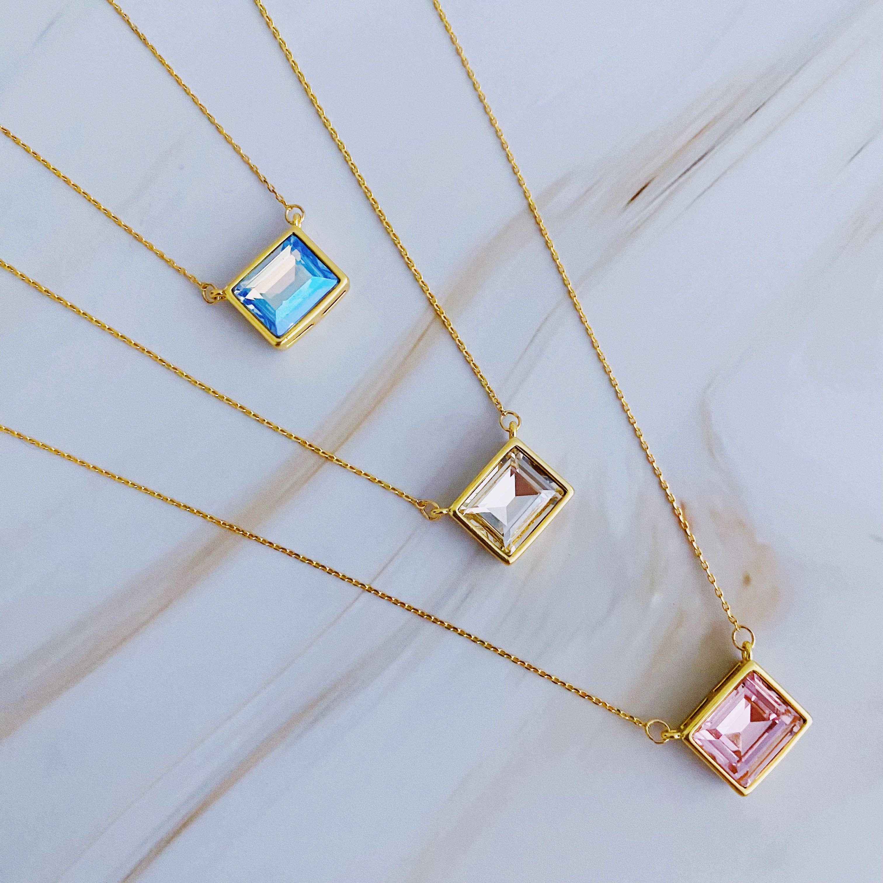 Ellison+Young - Wholesale Pendant/Charm Necklace - Sweet Square Pendant Necklace8