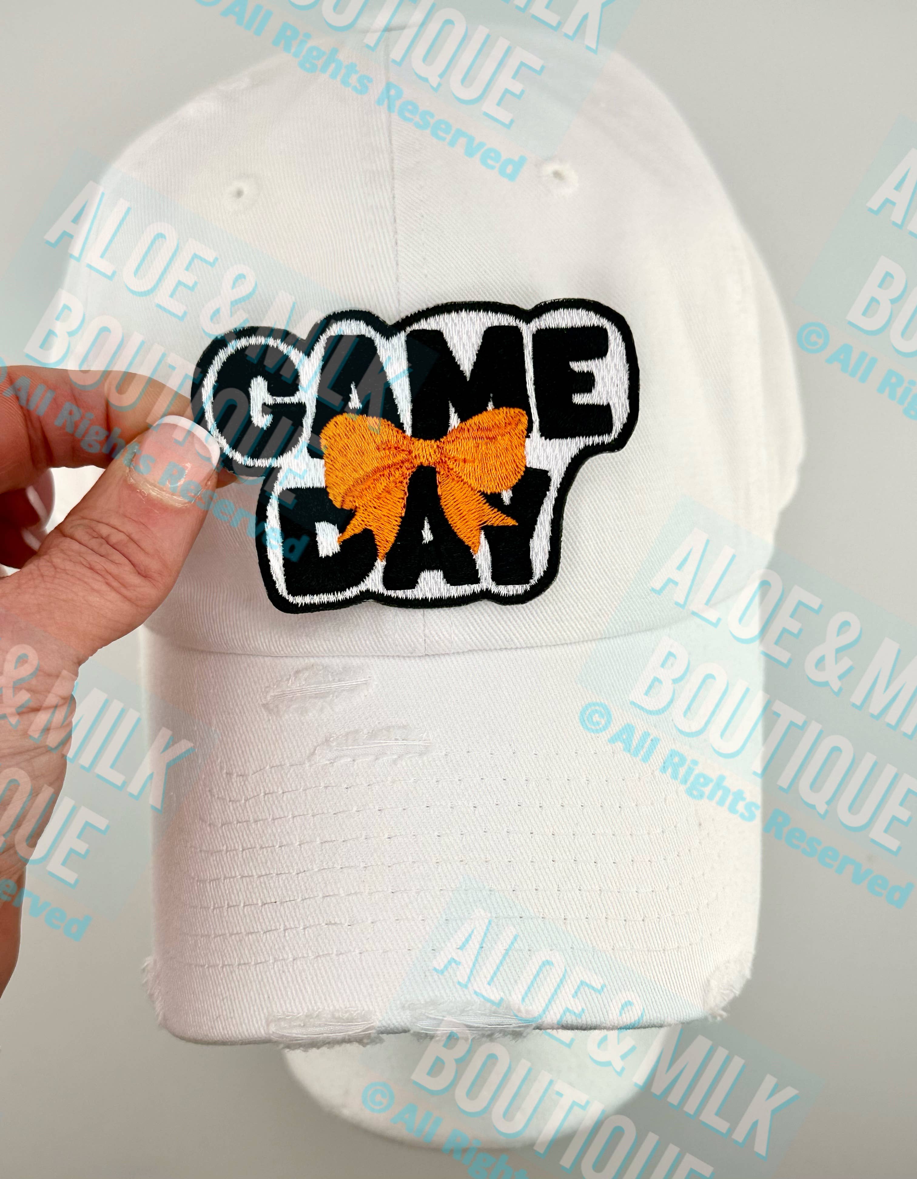 Aloe and Milk Boutique - Wholesale Patch - Game Day W/ Bow Team Patch, game day patches, tailgate hat9