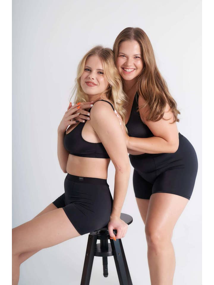 Zwart ELLA super absorberende menstruatieboxershort voor groothandel op Faire4