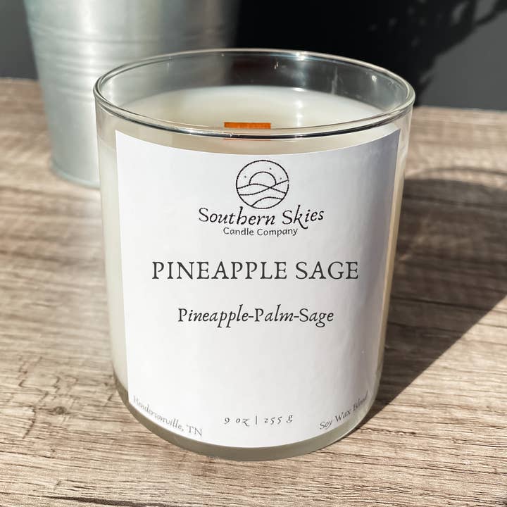 Ananas Sage Soy Ljus för wholesale av Southern Skies Candle Company