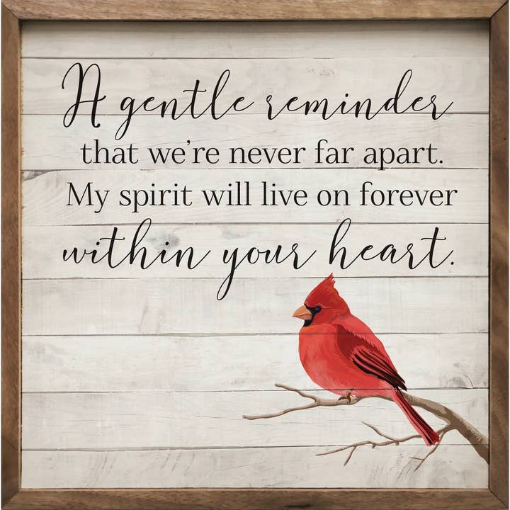 Kendrick Home - Wholesale Sign - Within Your Heart Cardinal Whitewash