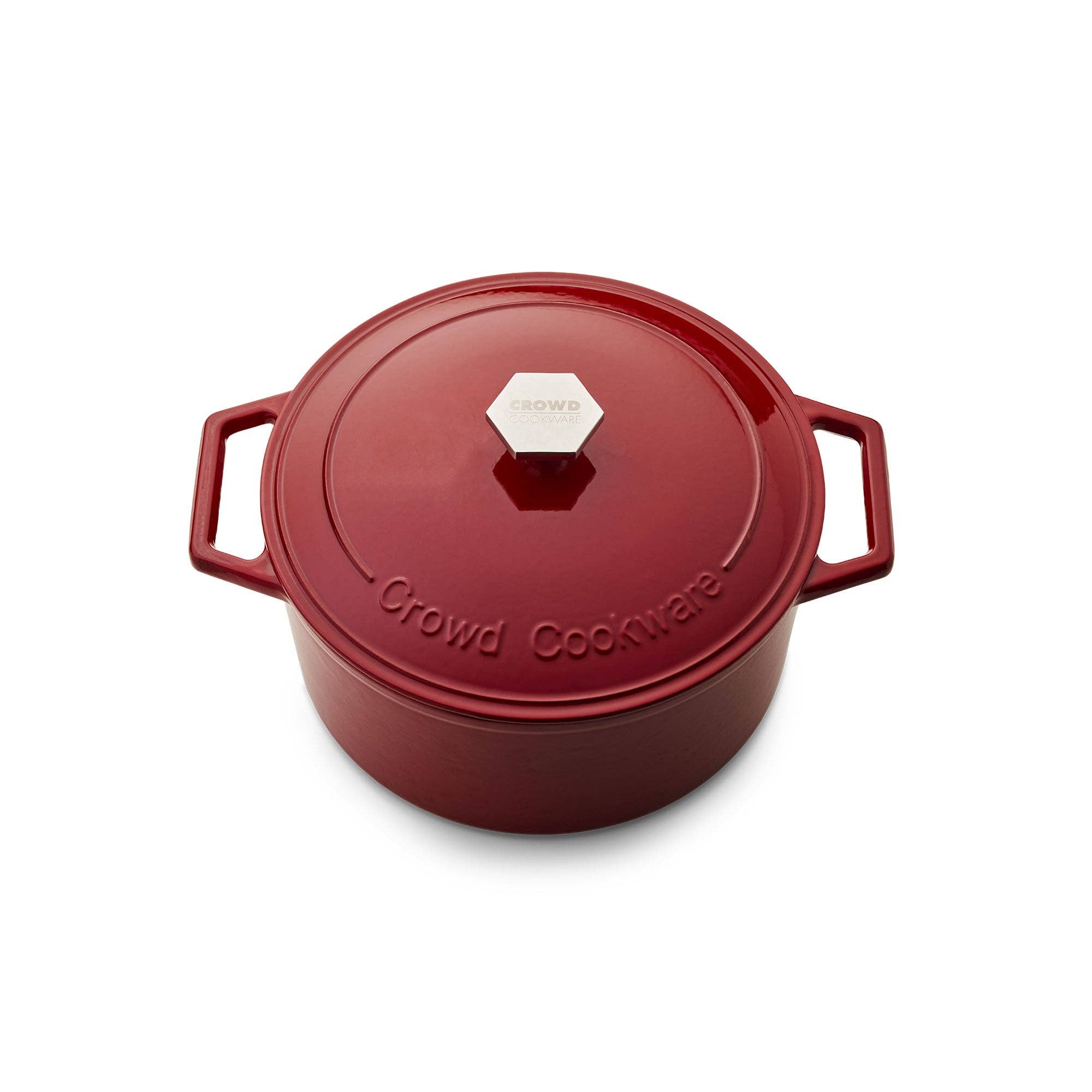 Crowd Company - Wholesale Cooking Pot - The Tasman Recycled Dutch Oven with traditional lid in Red - Ø29 cm / 11.4"