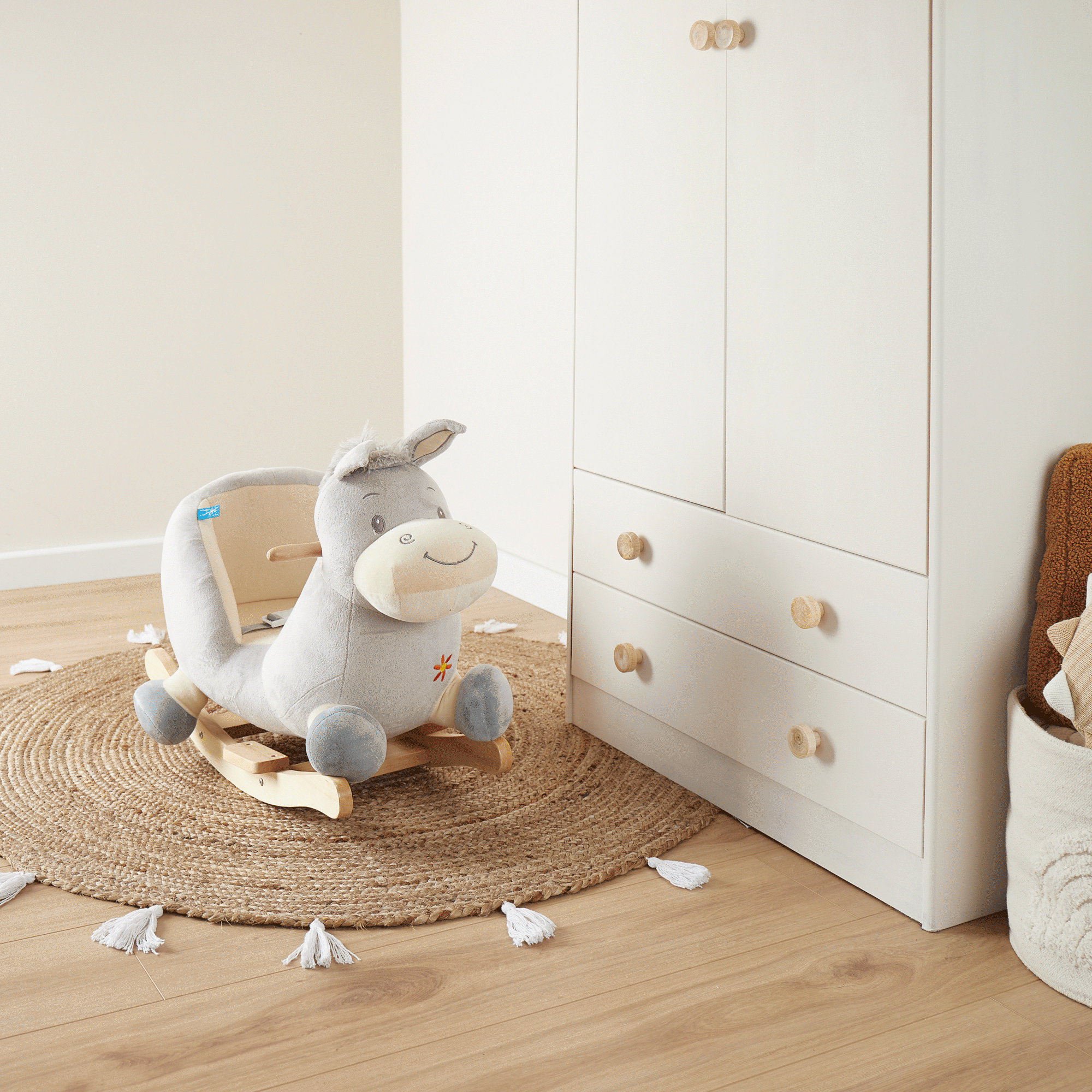 Bieco Spielwaren - Vente Cheval à bascule – enfant - Âne à bascule en peluche Fips pour bébé1