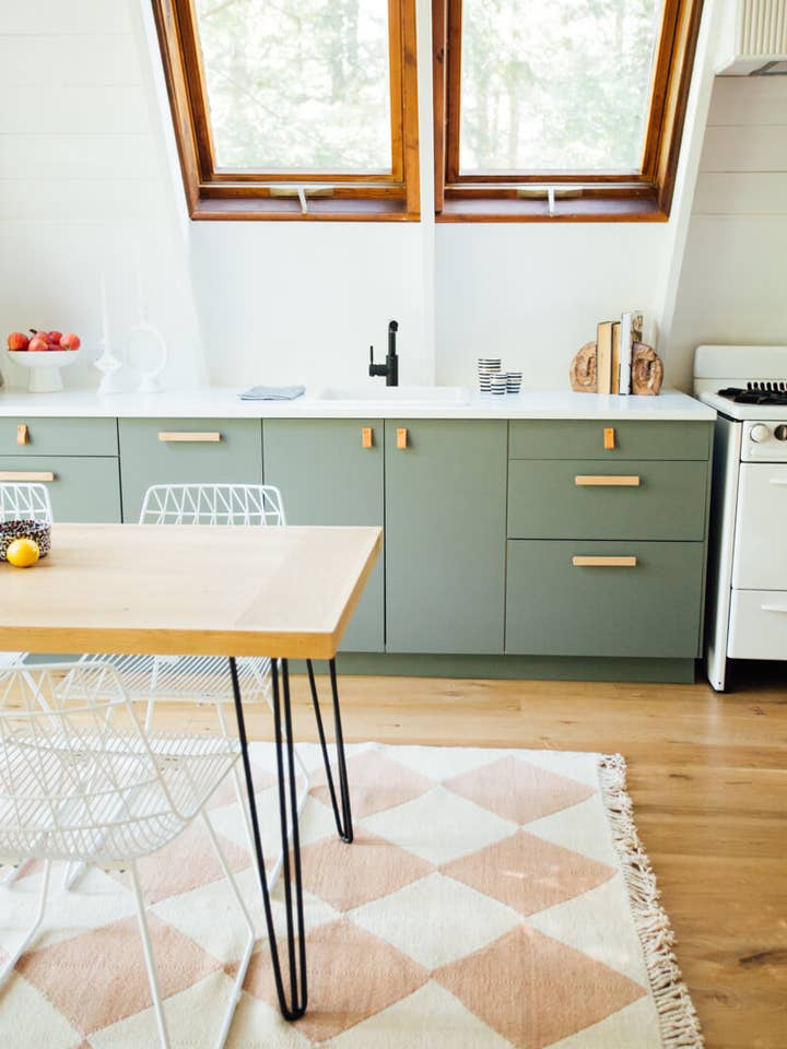 DIAMOND Tapis en laine marocain Zanafi à carreaux Champagne Blush pour la vente par Ouive