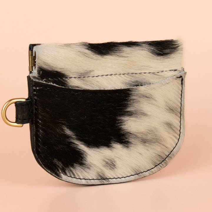 Cold Gold - Wholesale Card Holder - Women's - Cow Print Card Case, Western Leather Wallet5