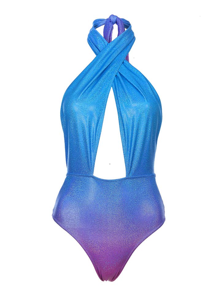 MAILLOT DE BAIN TWIST - BLEU pour la vente par The Gold Key