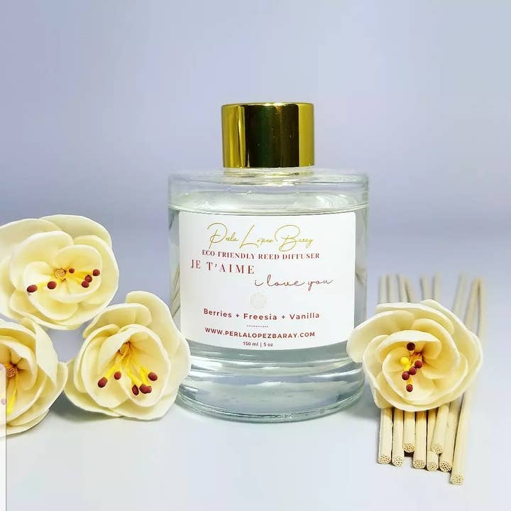 Je T'aime Umweltfreundlicher Diffusor aus Schilfrohr, 5 oz, Luxe für den Großhandel von Perla López Baray