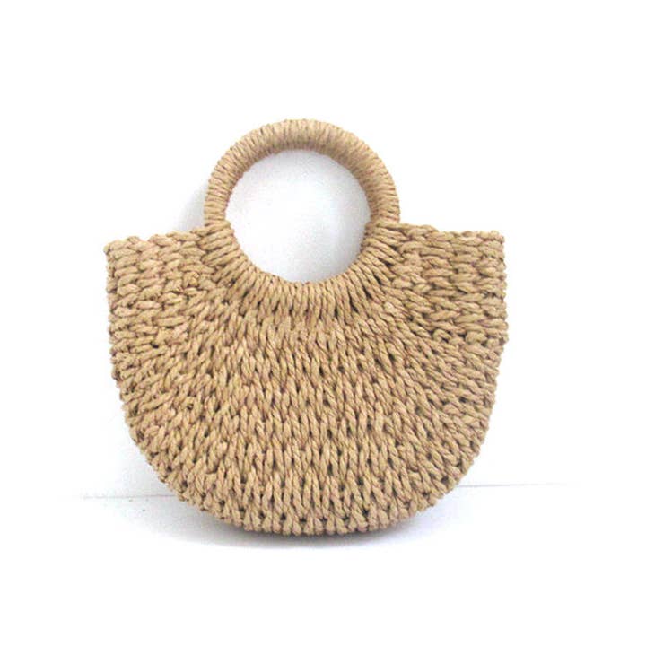 DrifWoo - Venta al por mayor Bolsa de asa- Mujer - Bolsos de Mano Artesanales Tejidos a Mano en Forma de Media Luna1