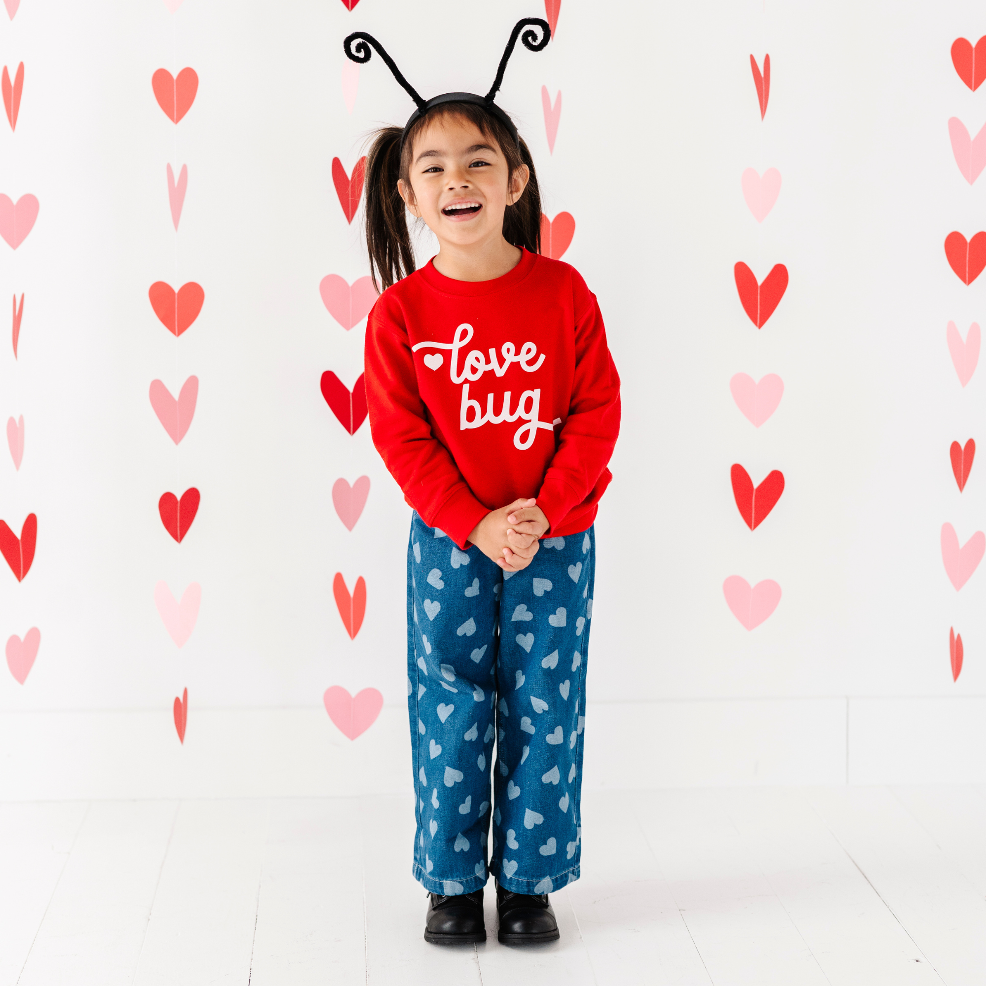 Benny & Ray Apparel - Wholesale Sweatshirt - Kids - Love Bug Valentines Day Sweatshirt kids and Toddlers3