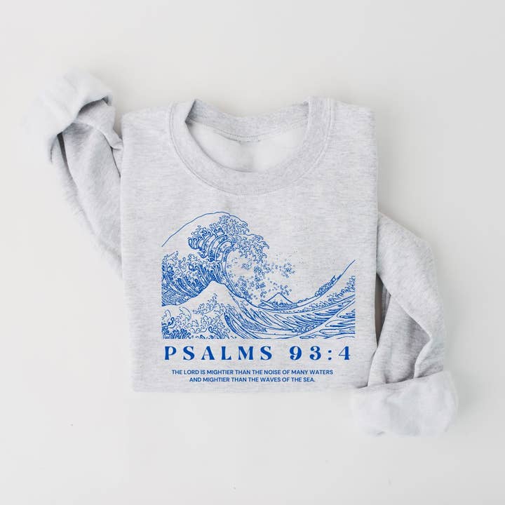 The Lord is Mightier Than The Sea Pullover Christian Apparel for wholesale by SBG Co.