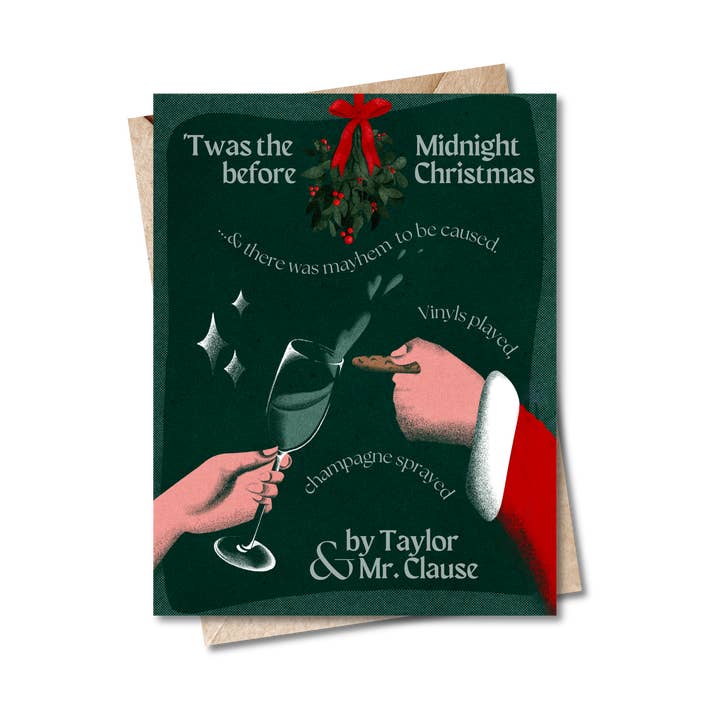 Taylor Swift Weihnachtskarte - Von Midnights inspiriert für den Großhandel von Studio Bugs