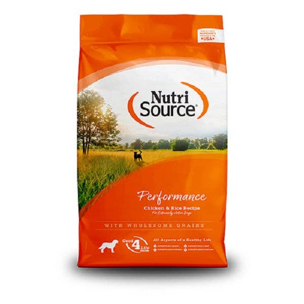 NutriSource dog food Performance Chicken and Rice 40lbs for wholesale by La boite à Penny