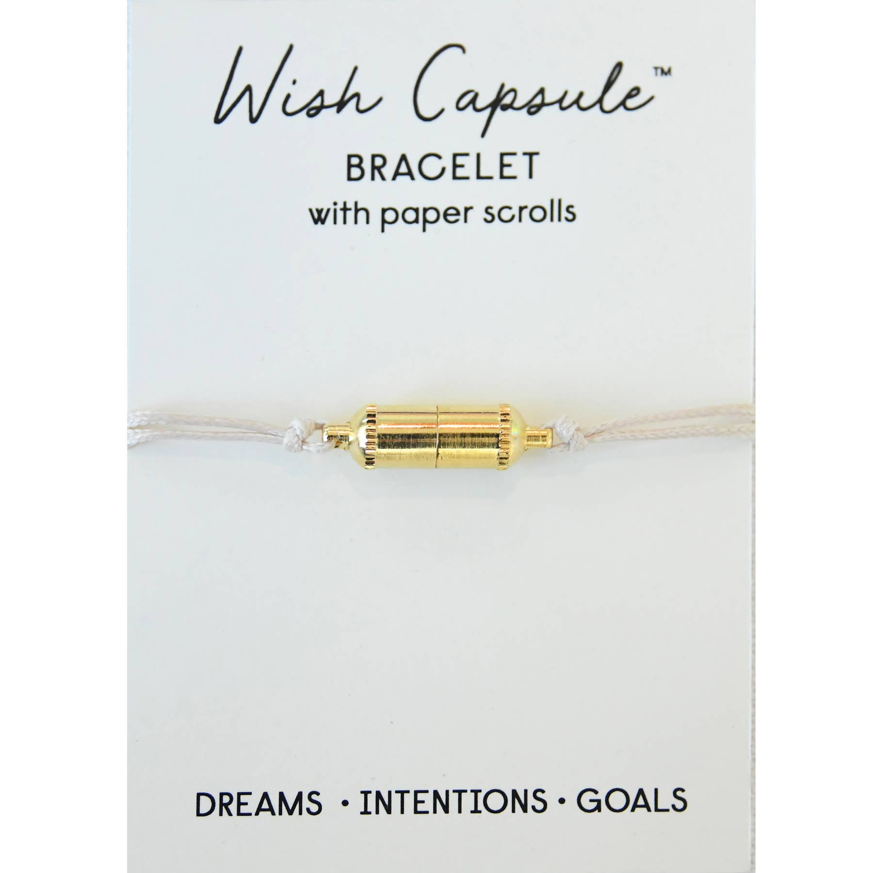 TOPS Malibu - Wholesale Charm/Dangle Bracelet - Wish Capsule Bracelet w/ 3-Paper Scrolls - Gold Capsule1