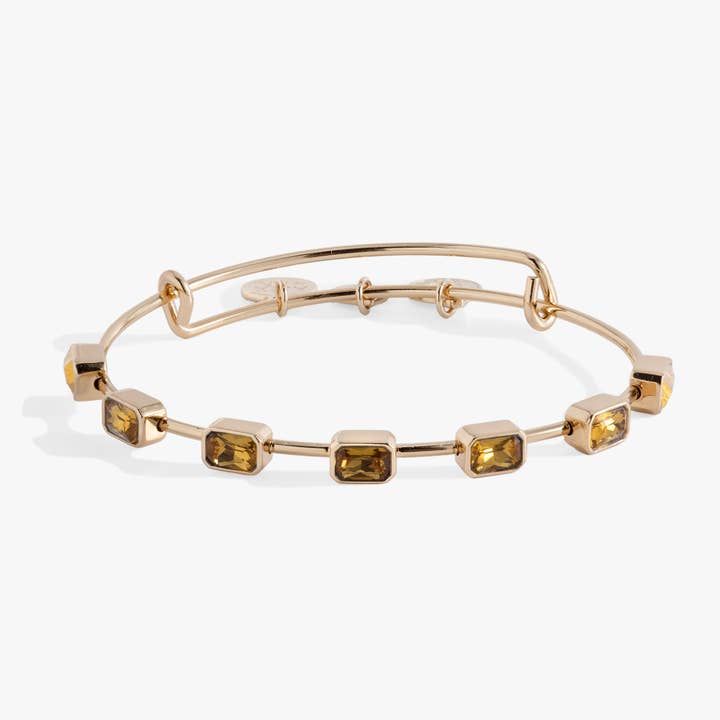 Bracelet Jonc Taille Émeraude Pierre de Naissance de Novembre pour la vente par Alex and Ani