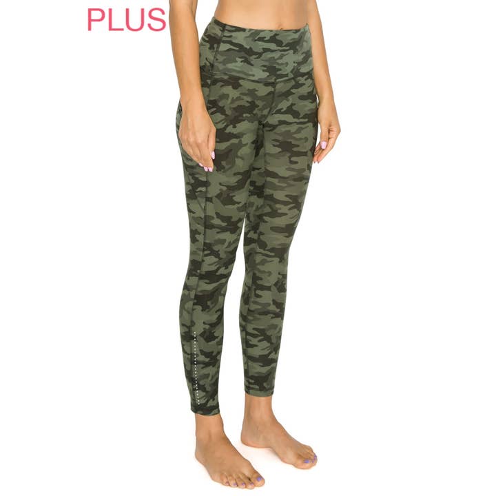 MULTI Plus Size Premium Activewear 7/8 Length Leggings for wholesale on Faire