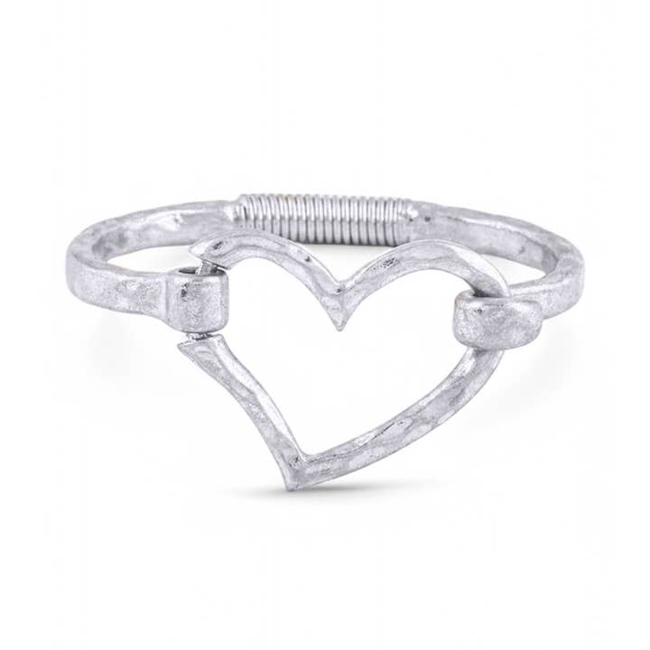 LA Jewelry Plaza - Wholesale Bangle Bracelet - Open Heart Hook Bangle1