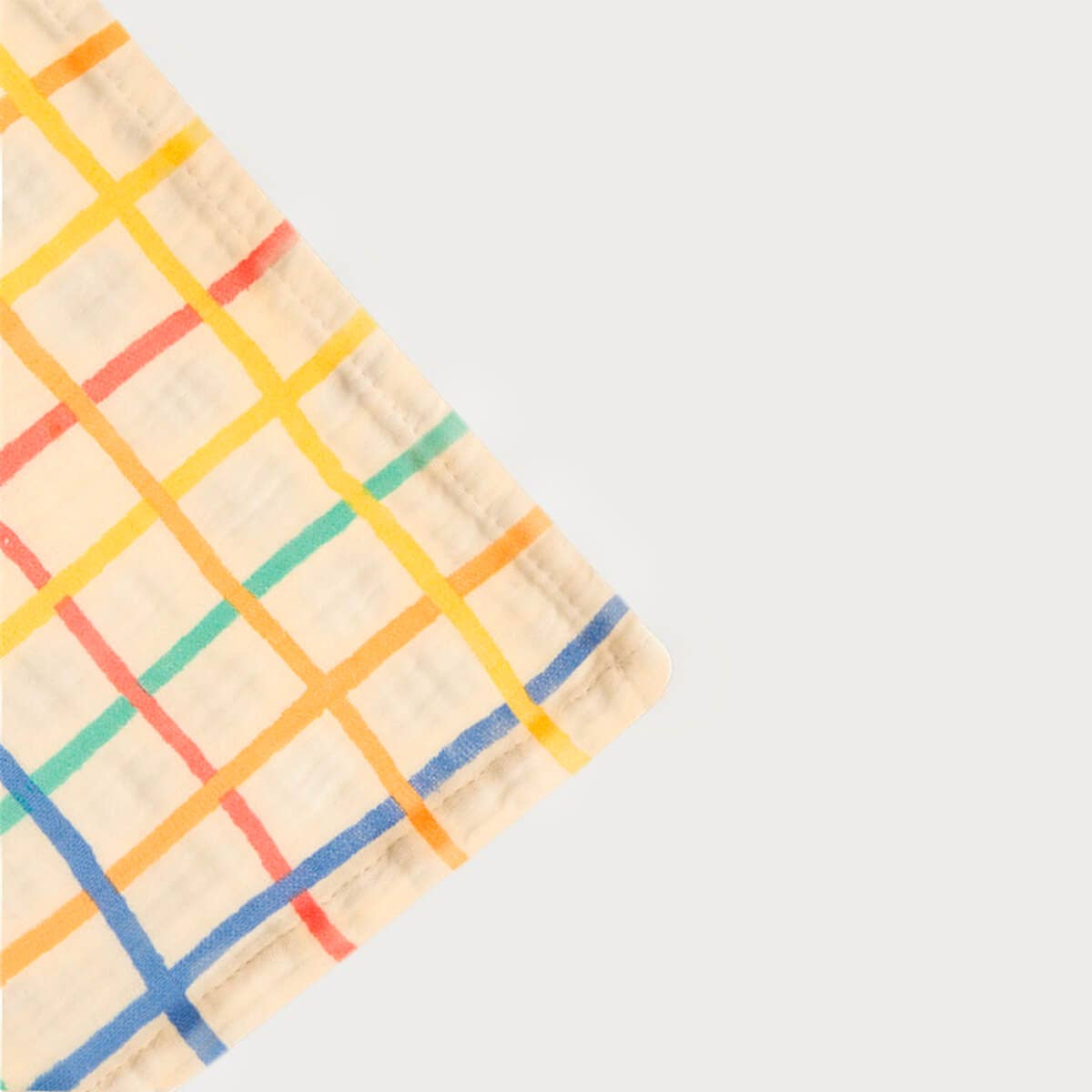Rainbow Check Large Muslin Swaddle Blanket -Ditto for wholesale on Faire5