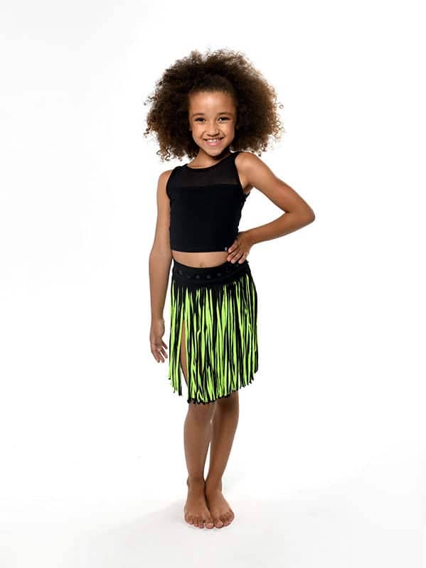 Lacey Youth Shake It Skirt - Neon Green for wholesale by Sugar And Bruno