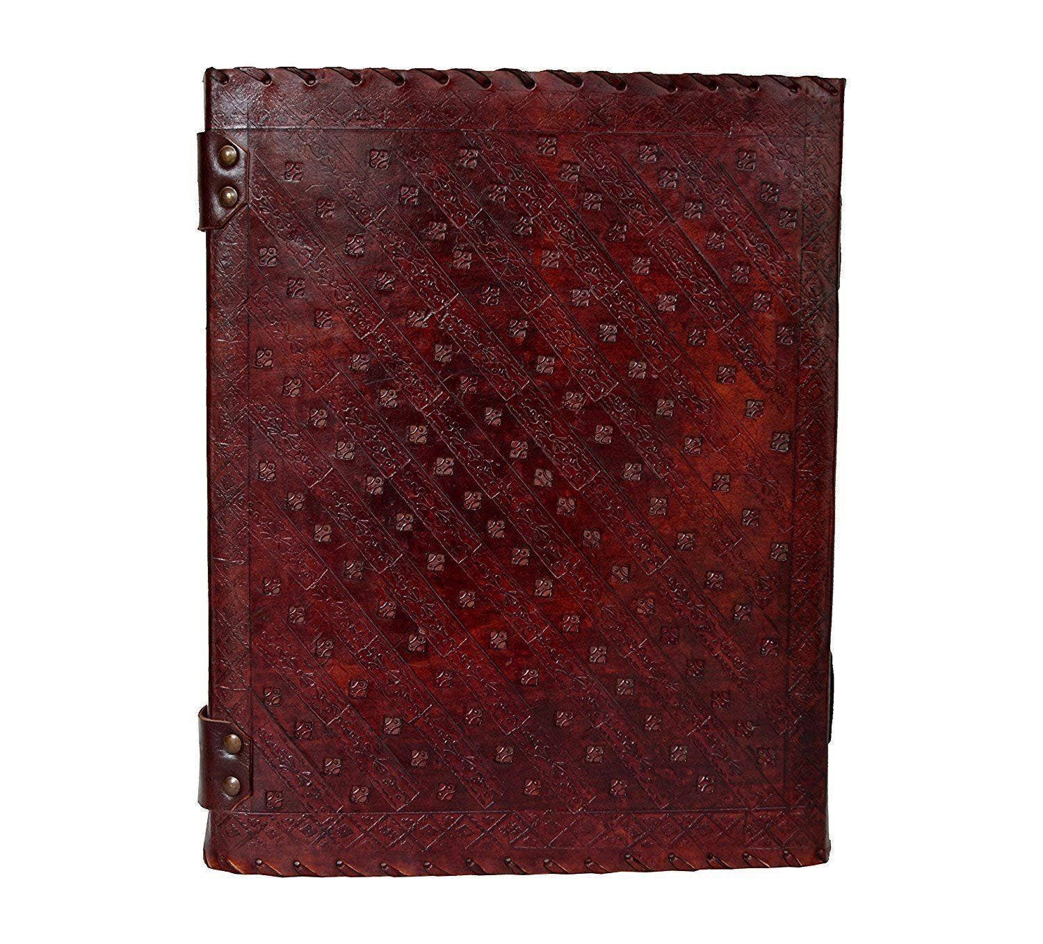 Tuzech Leather - Wholesale Journal/Diary - Tuzech Seven Chakra Medieval Stone Embossed Handmade Jumbo Leather Journal Book of Shadows Notebook Office Hocus Pocus Diary College Poetry Sketch With Leather Bound8