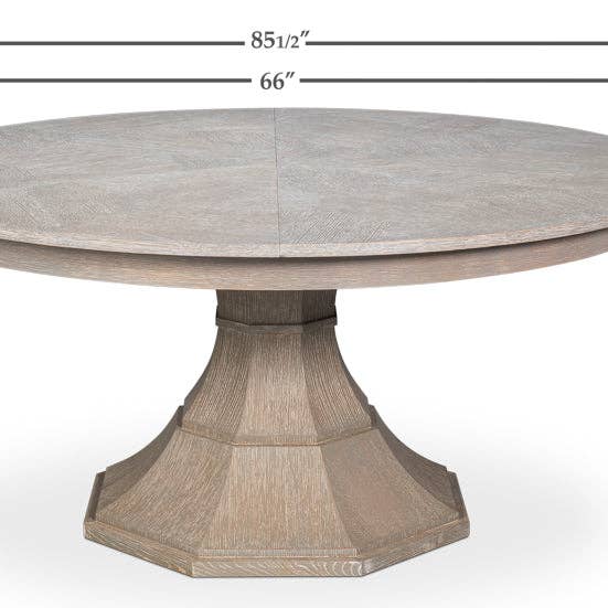 LOOMLAN - Wholesale Side Table - Giselle Jupe Extendable Wooden Dining Table9