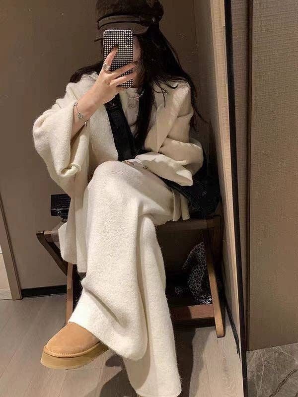 Marayn - Wholesale Lounge Set - Women's - 2025 Autumn Luxury Lounge Knit Set Chic Oversized Style29