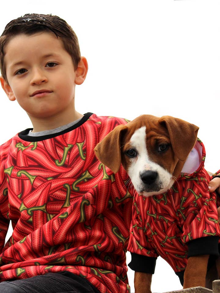 Sweat à capuche Fishikii pour chien Hot Chilli | COAT-DOG.02 pour la vente par Fishikii
