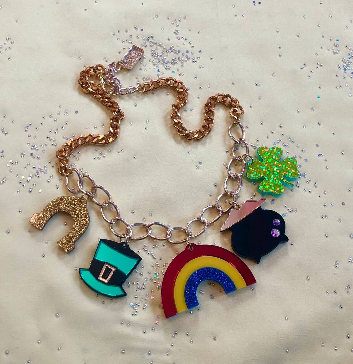 I'm Your Present – wholesale Pendant/charm necklace – Irish Charm St Patrick's Day Laser Cut Acrylic Necklace1