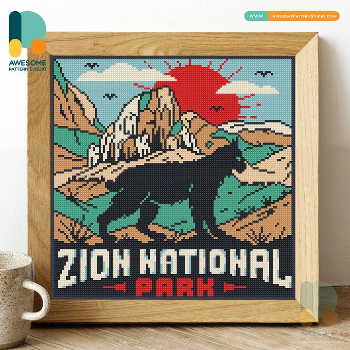 Zion National Park DS2772, Diamond Painting Kit - 120x120 for wholesale by Awesome Pattern Studio