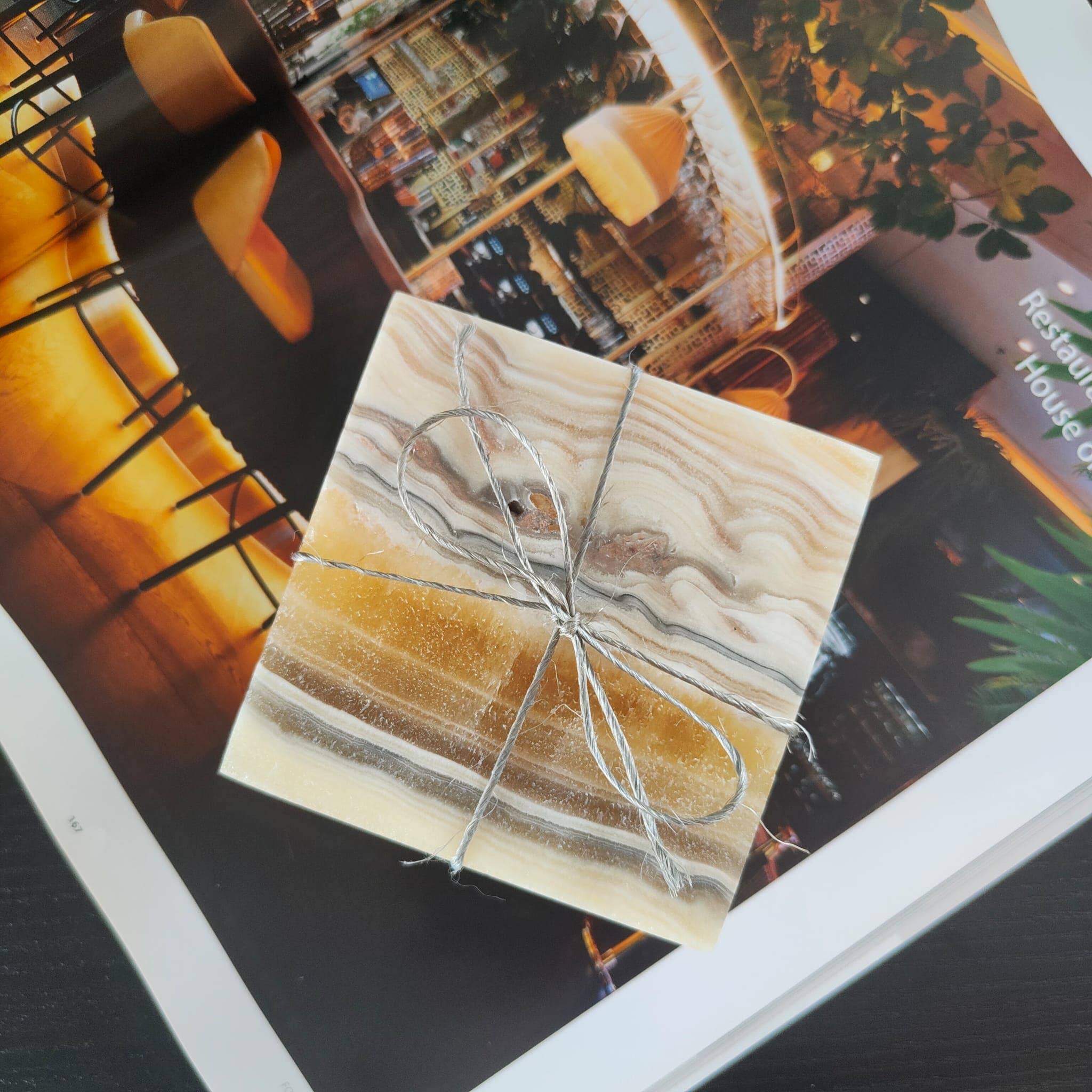 Home Jewels - Wholesale Coasters - onyx coasters - 4 pieces4