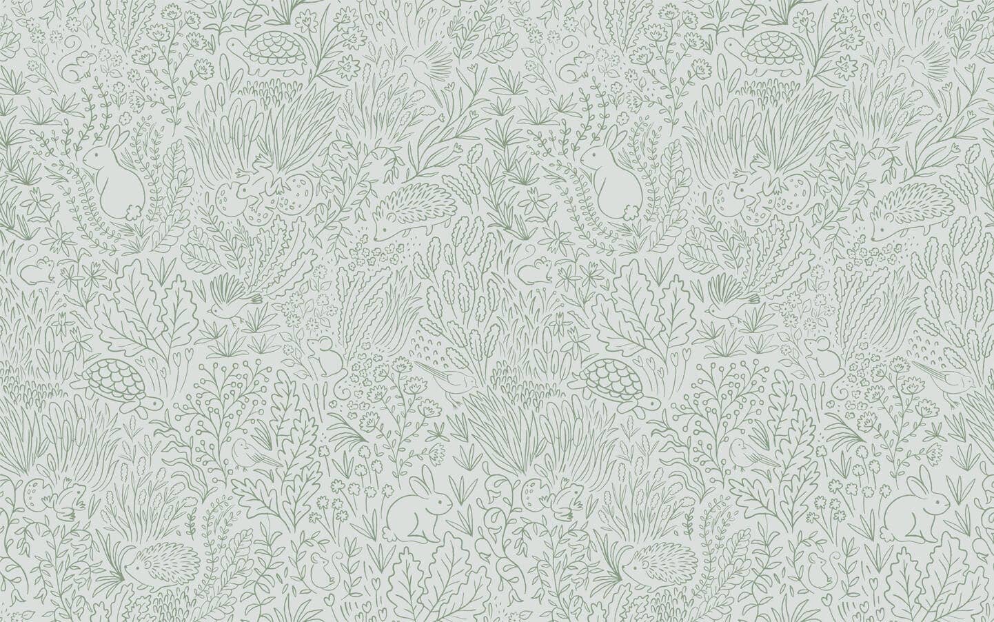 Minibeau – wholesale Wallpaper – Sage Wallpaper | Woodland Wallpaper | Nursery Wallpaper2