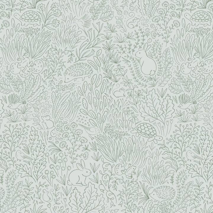 Minibeau – wholesale Wallpaper – Sage Wallpaper | Woodland Wallpaper | Nursery Wallpaper2