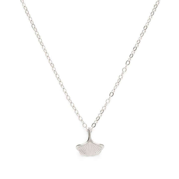 Zilveren Ginkgo Blad Bedelketting voor wholesale door Mind's Eye Design