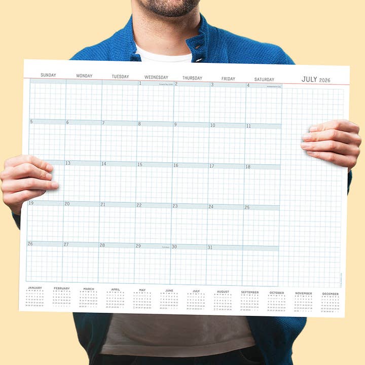 TF Publishing - Paper Goods - Wholesale Kalender - 2026 Professionele Grote Bureau Onderlegger Maandelijkse Blotter Kalender